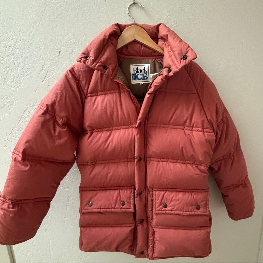 Vintage Mens XS Goose Down Puffer Jacket by Black Ice Rust